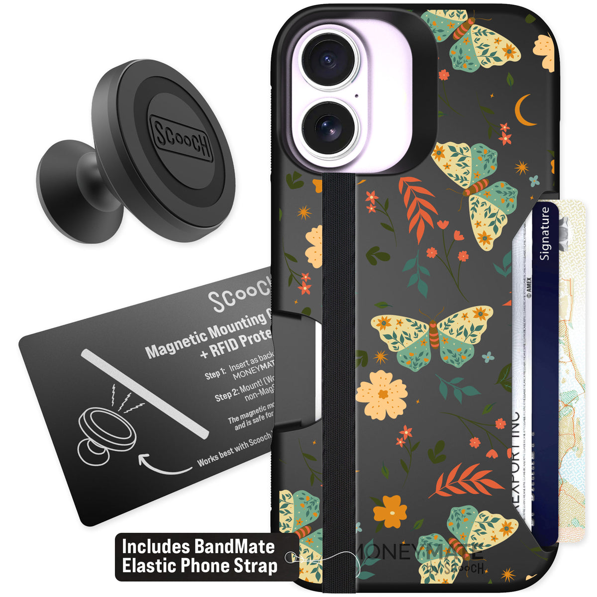 Scooch Moneymate Boho Nights for iPhone 17 — Starter Bundle