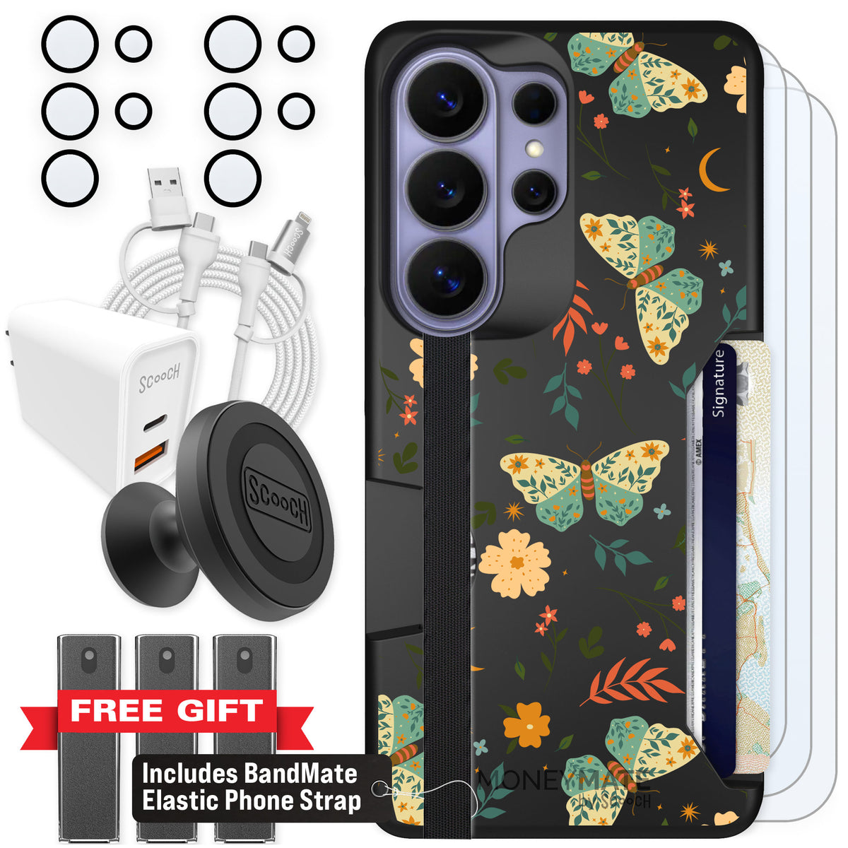 Scooch Moneymate Boho Nights for Galaxy S26 Ultra — Ultimate Bundle