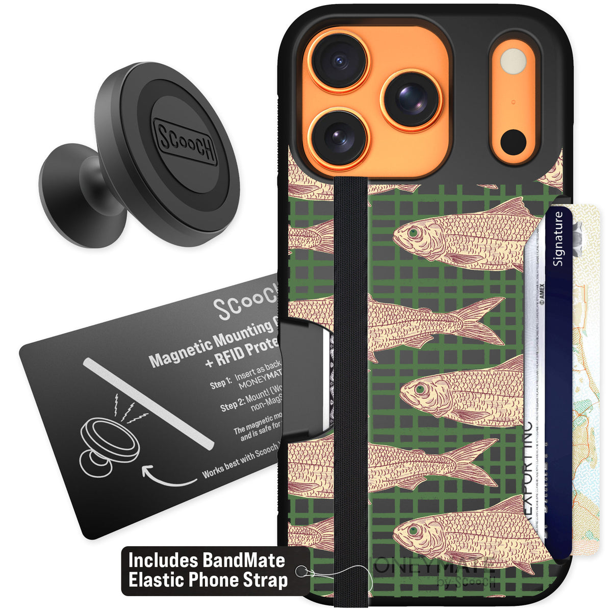 Scooch Moneymate Fresh Catch for iPhone 17 Pro — Starter Bundle
