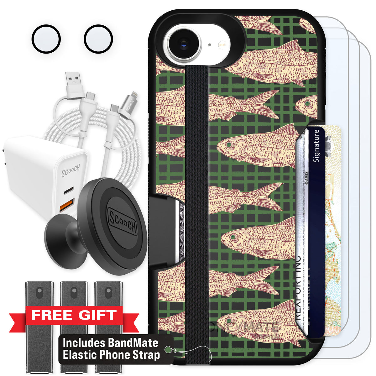 Scooch Moneymate Fresh Catch for iPhone 16e — Ultimate Bundle