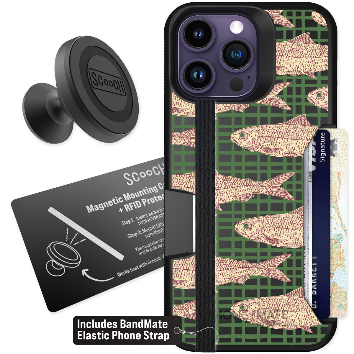 Scooch Moneymate Fresh Catch for iPhone 14 Pro Max — Starter Bundle