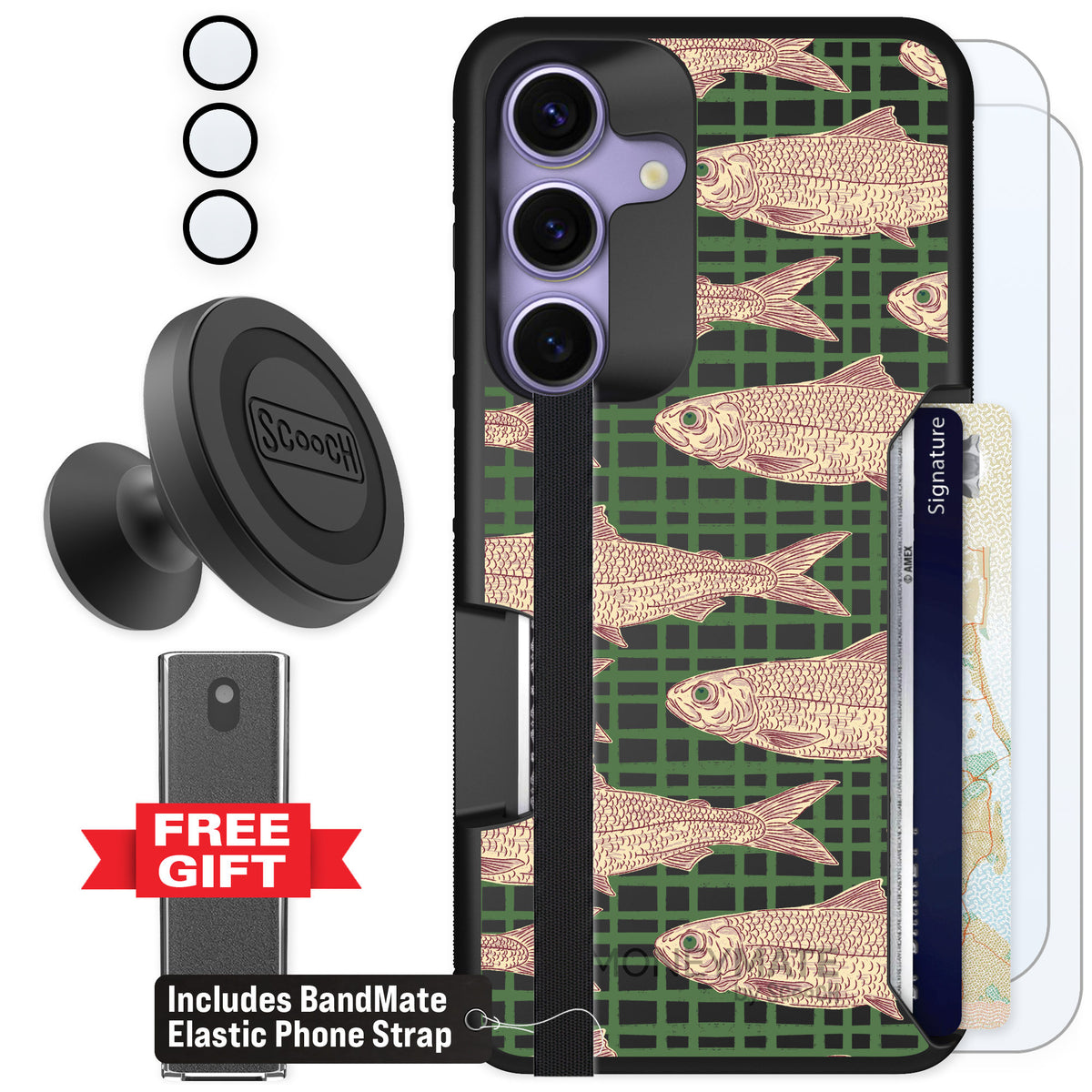 Scooch Moneymate Fresh Catch for Galaxy S25 — Defender Bundle