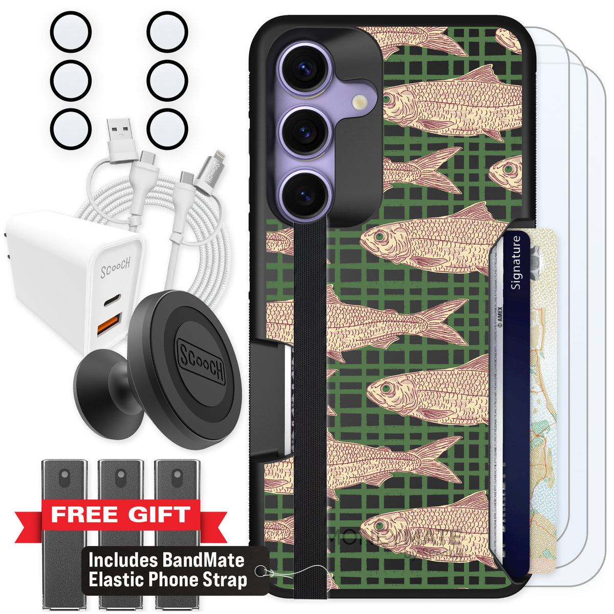 Scooch Moneymate Fresh Catch for Galaxy S25 — Ultimate Bundle