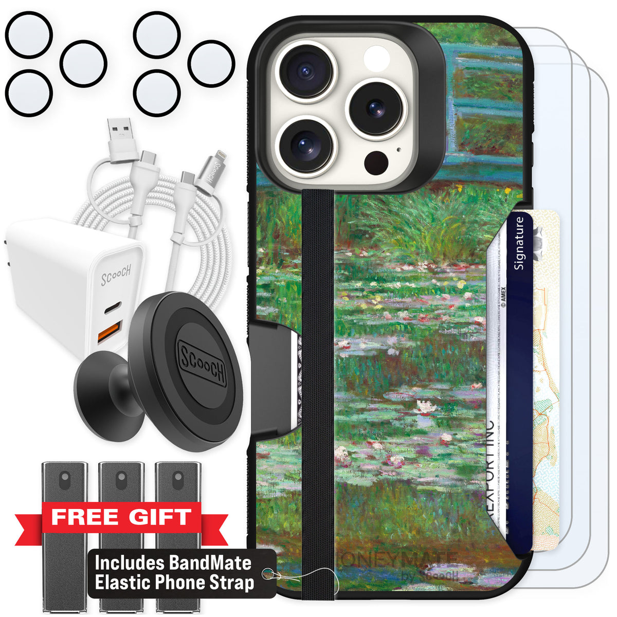 Scooch Moneymate Japanese Footbridge for iPhone 16 Pro — Ultimate Bundle
