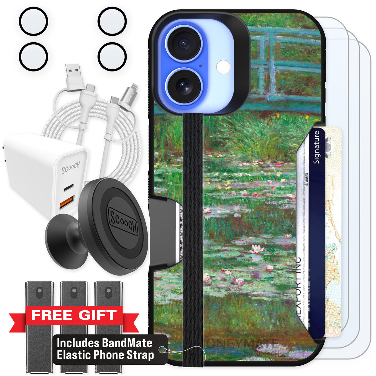 Scooch Moneymate Japanese Footbridge for iPhone 16 — Ultimate Bundle