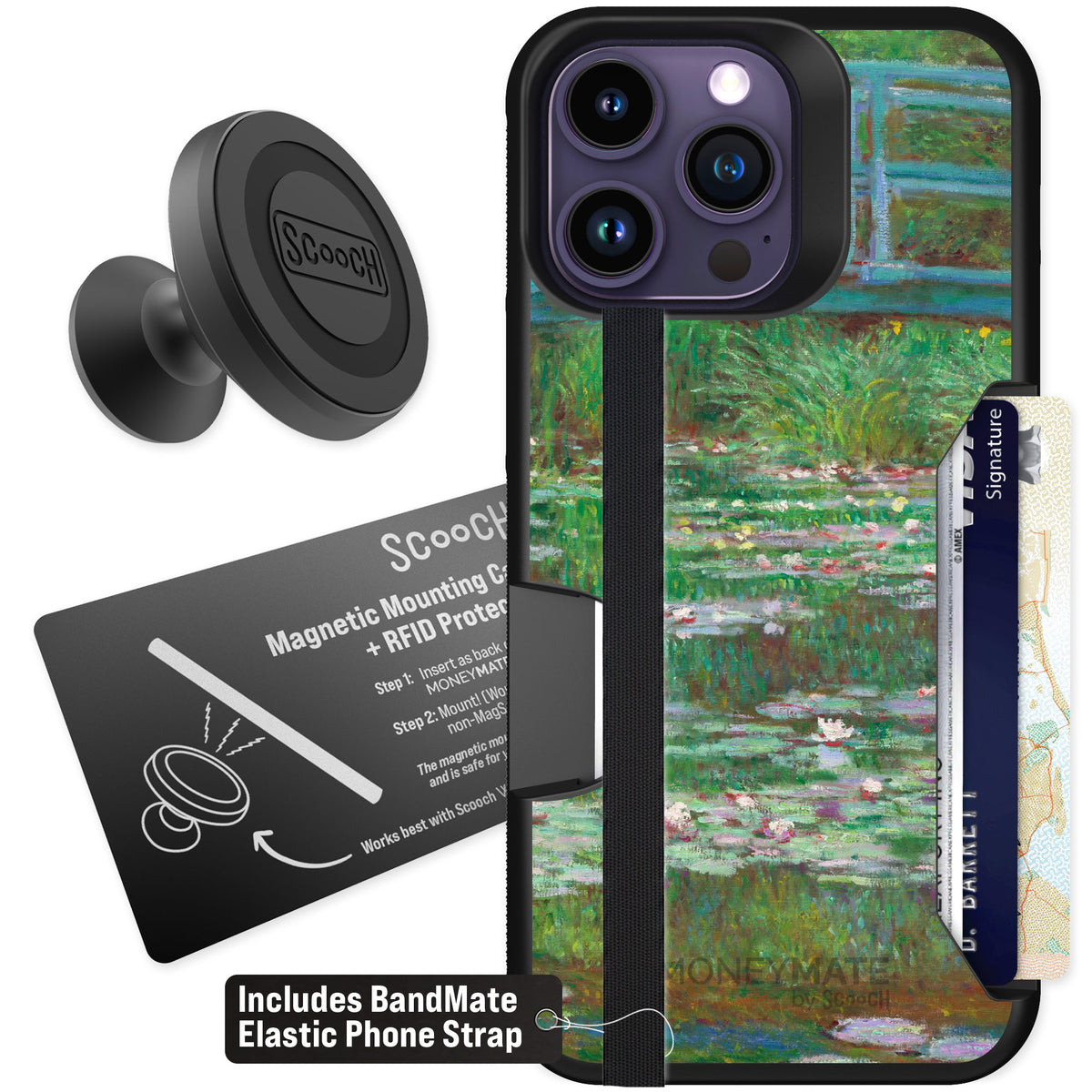 Scooch Moneymate Japanese Footbridge for iPhone 14 Pro Max — Starter Bundle
