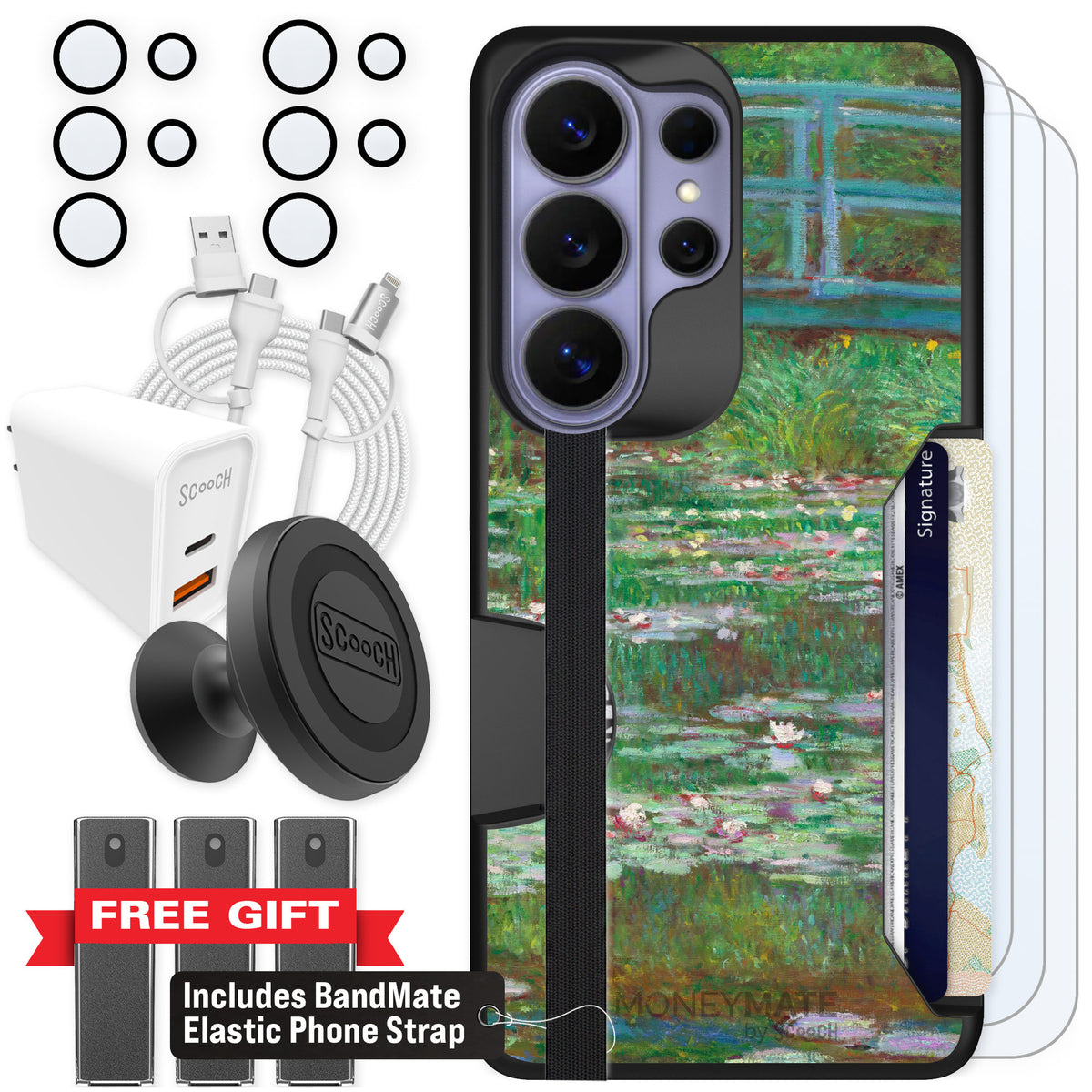 Scooch Moneymate Japanese Footbridge for Galaxy S26 Ultra — Ultimate Bundle