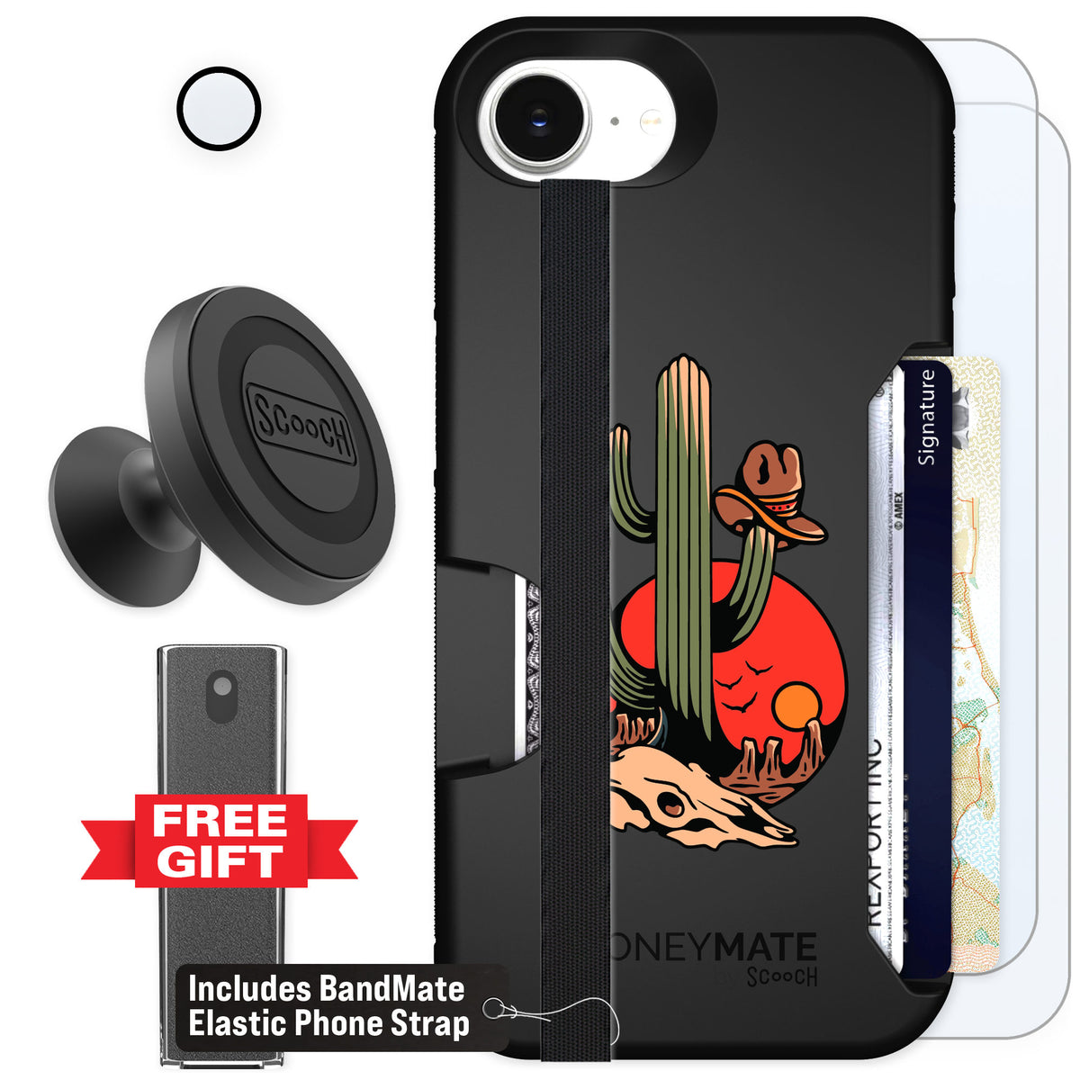 Scooch Moneymate Cactus Flash for iPhone 17e — Defender Bundle