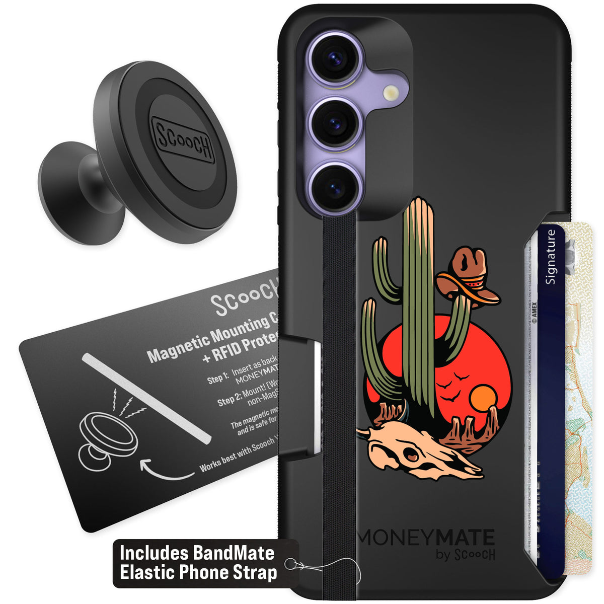 Scooch Moneymate Cactus Flash for Galaxy S25 — Starter Bundle