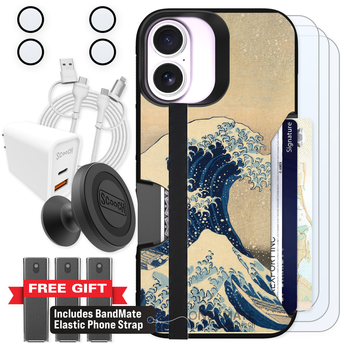 Scooch Moneymate Great Wave for iPhone 17 — Ultimate Bundle