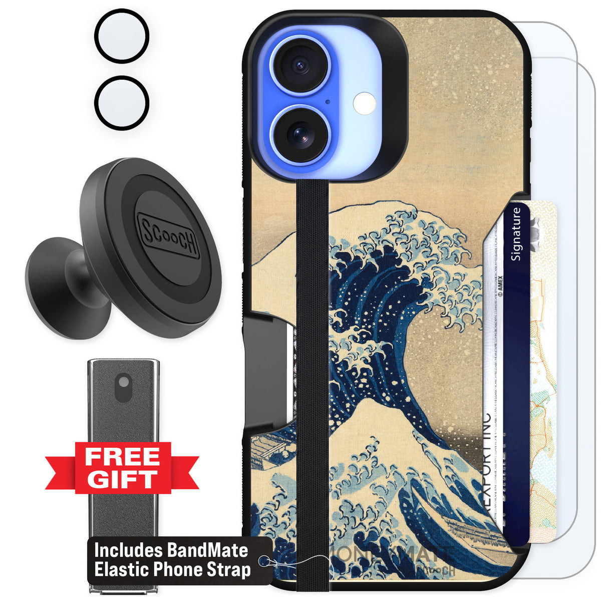 Scooch Moneymate Great Wave for iPhone 16 — Defender Bundle