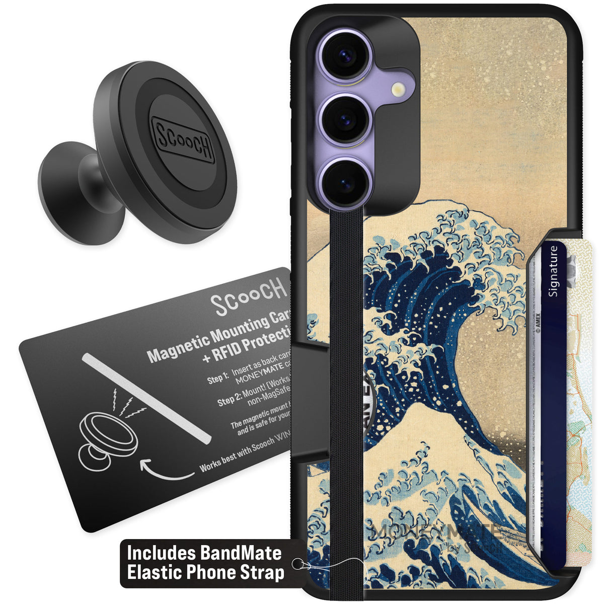Scooch Moneymate Great Wave for Galaxy S25+ — Starter Bundle