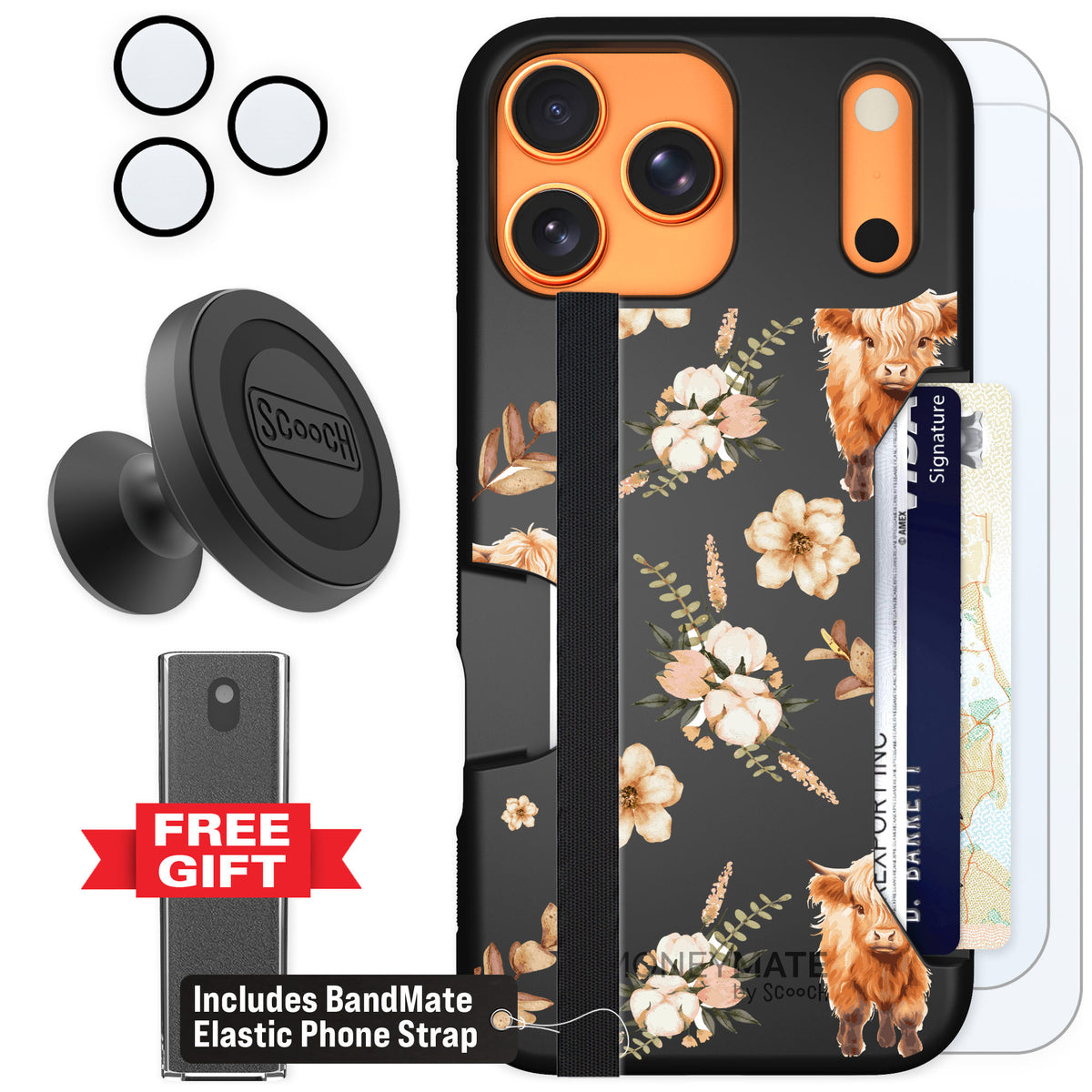 Scooch Moneymate Baby Cow for iPhone 17 Pro Max — Defender Bundle