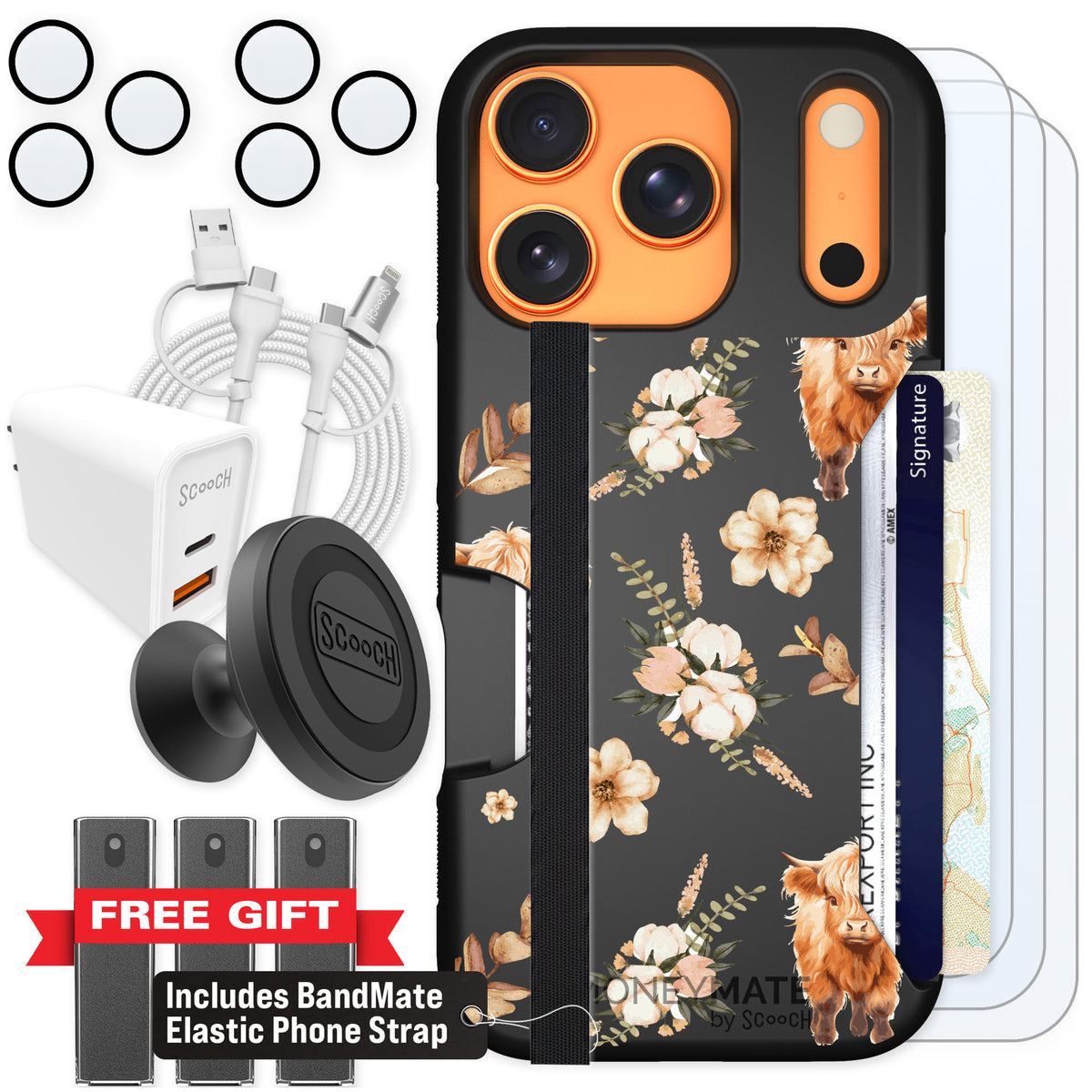 Scooch Moneymate Baby Cow for iPhone 17 Pro — Ultimate Bundle