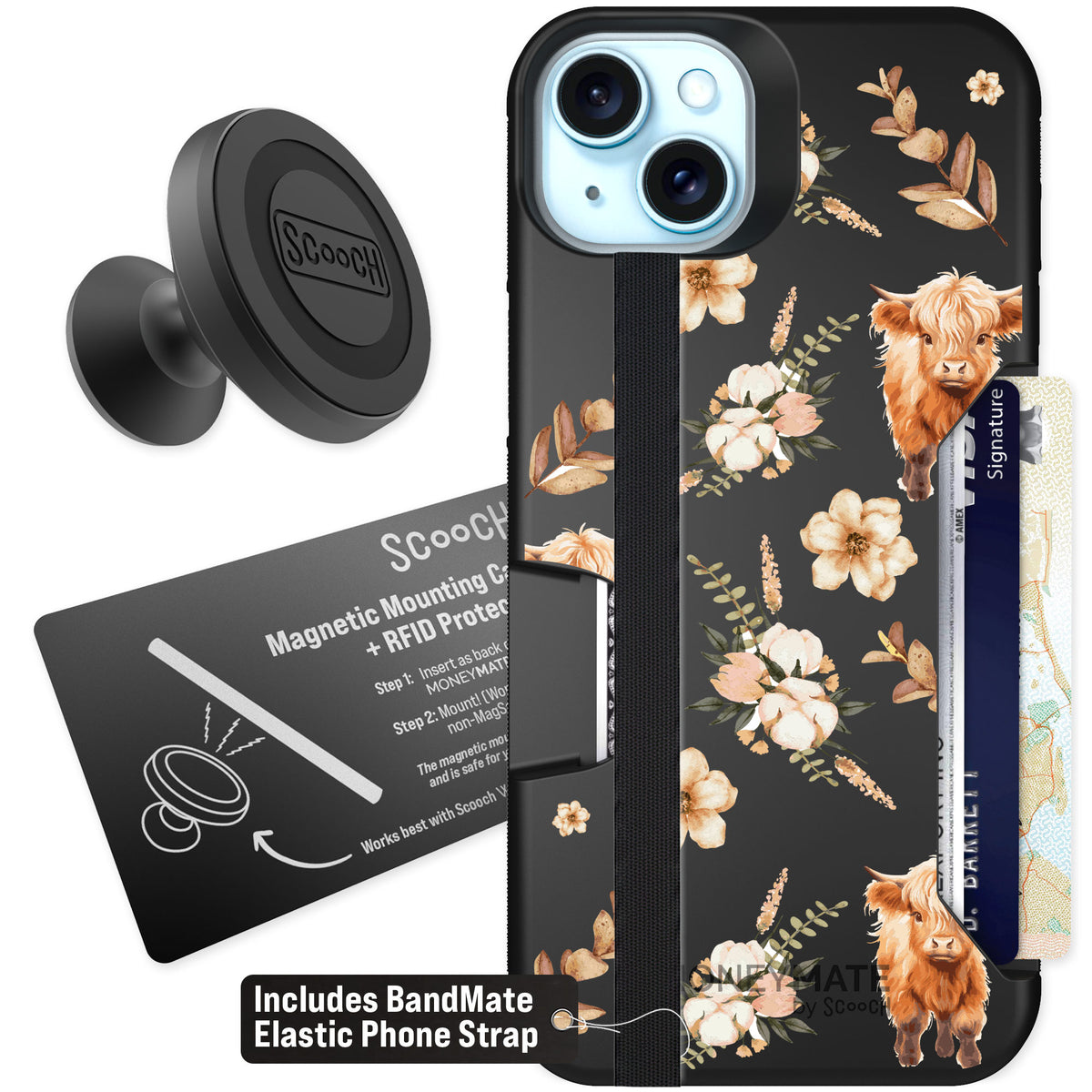 Scooch Moneymate Baby Cow for iPhone 14 Plus — Starter Bundle