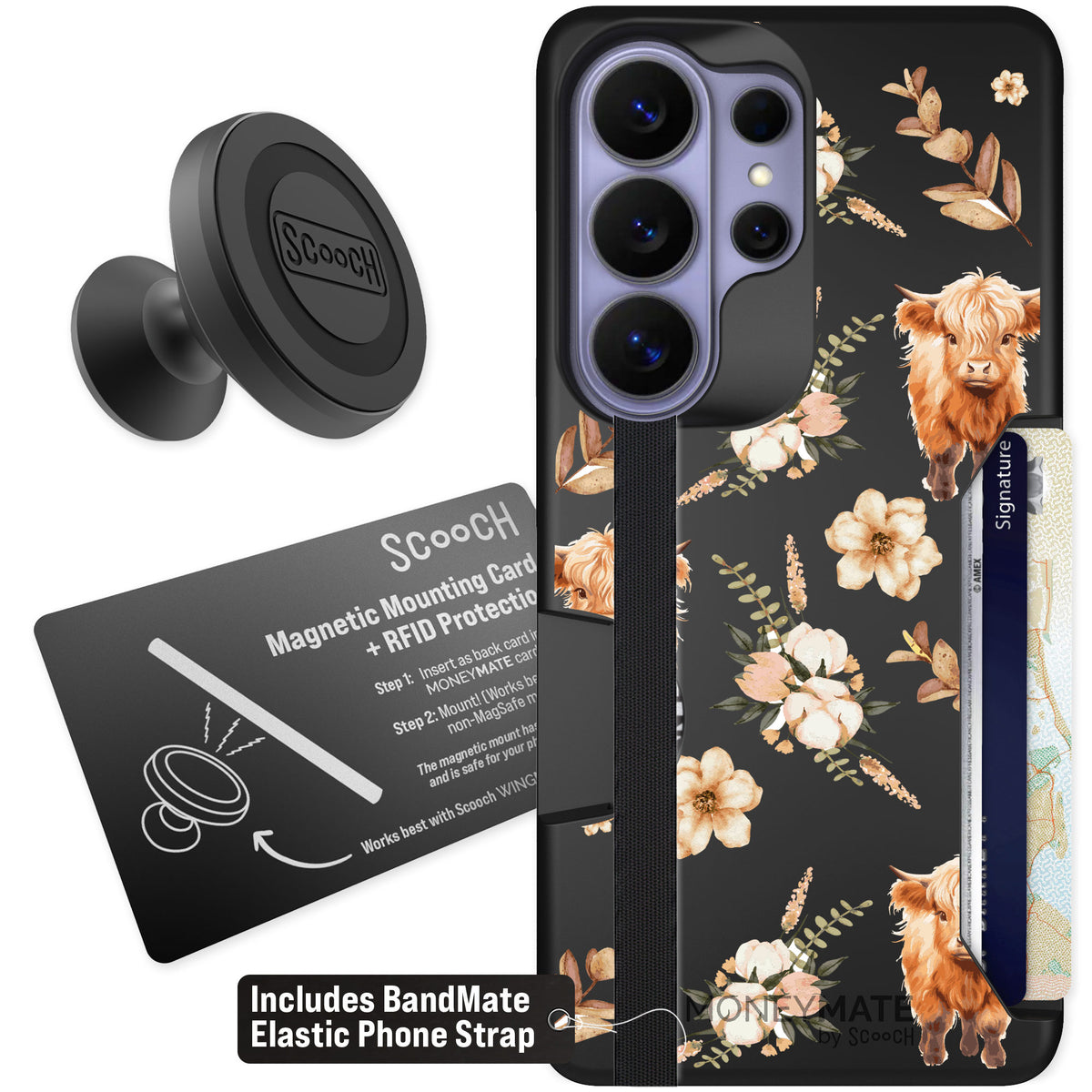 Scooch Moneymate Baby Cow for Galaxy S26 Ultra — Starter Bundle