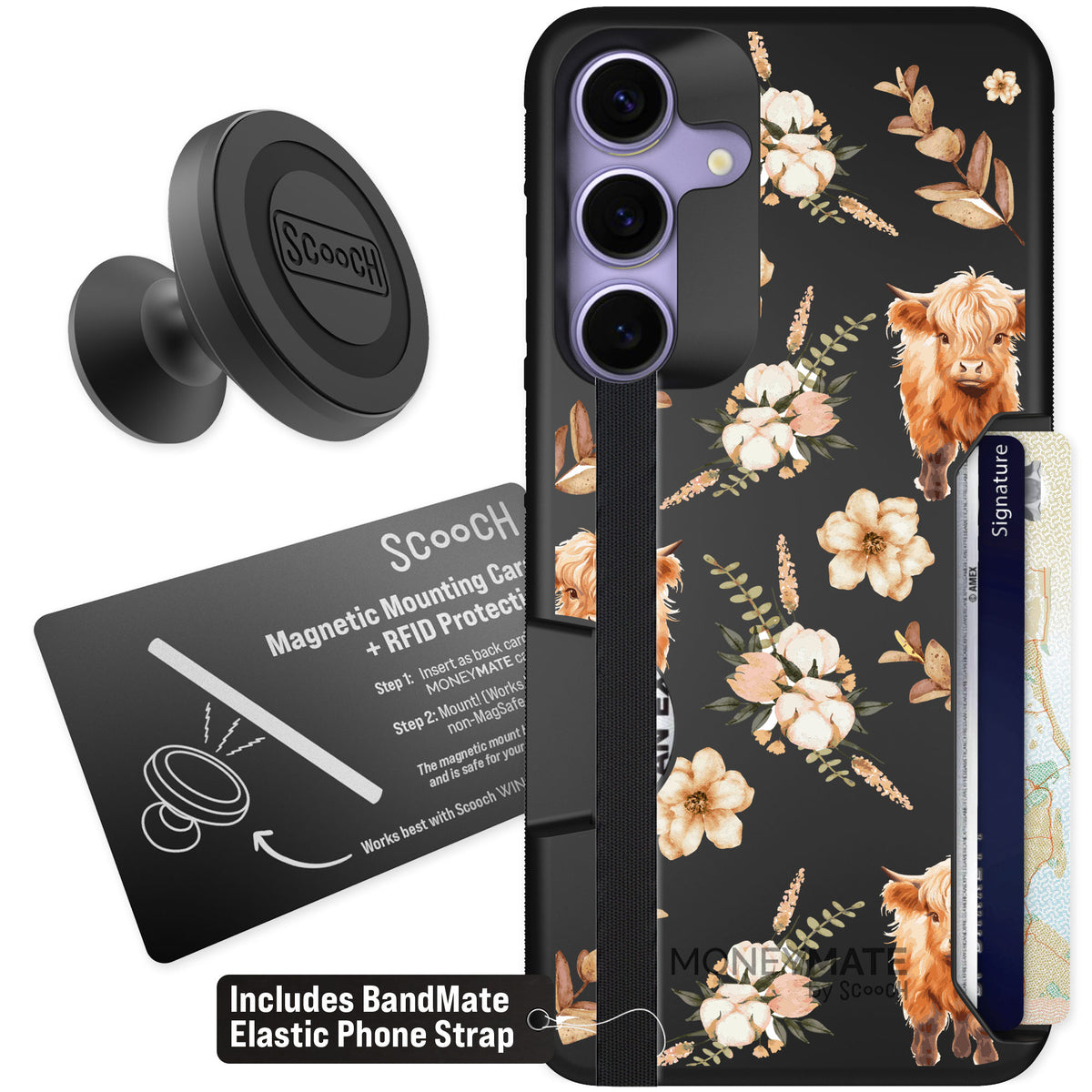 Scooch Moneymate Baby Cow for Galaxy S25+ — Starter Bundle