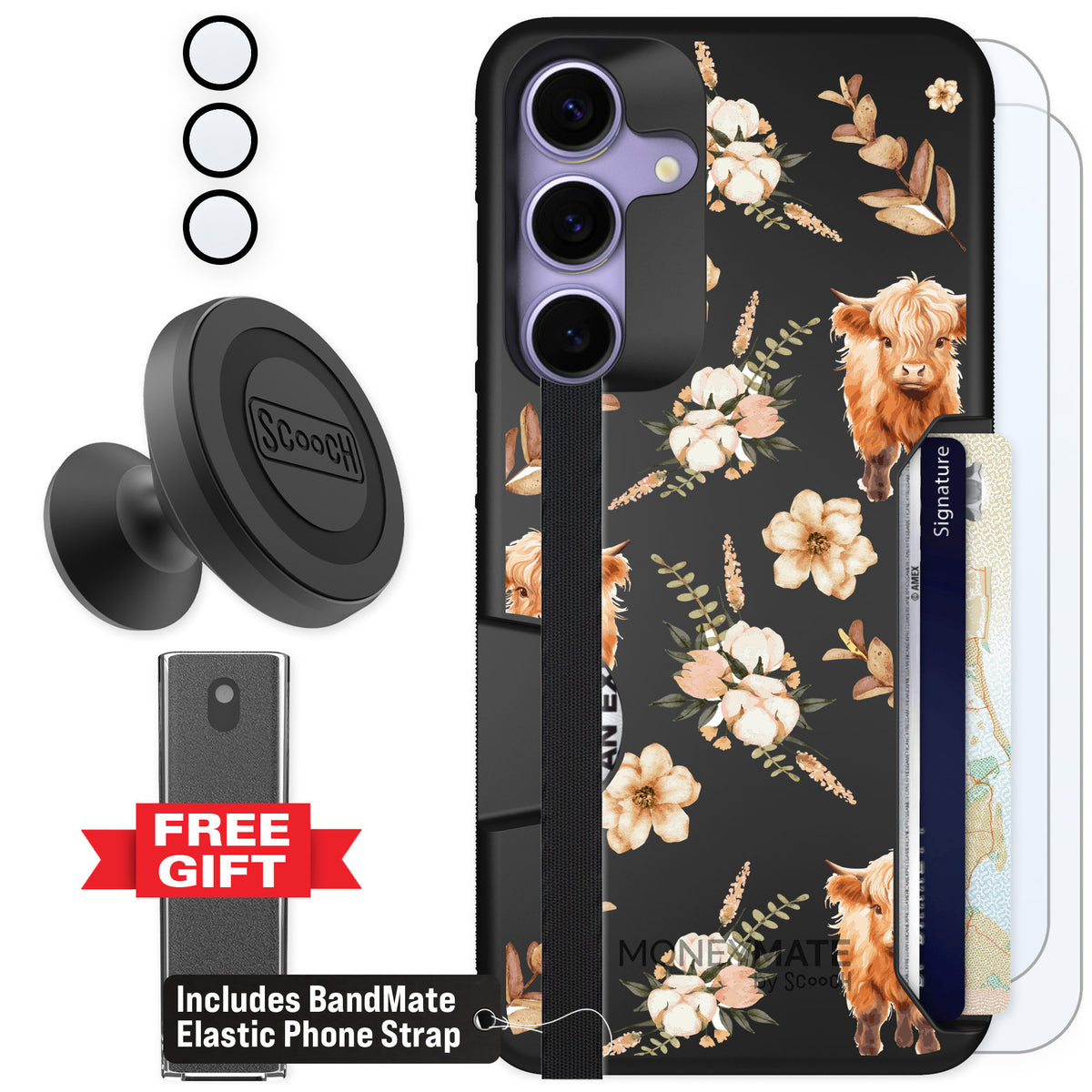 Scooch Moneymate Baby Cow for Galaxy S25+ — Defender Bundle
