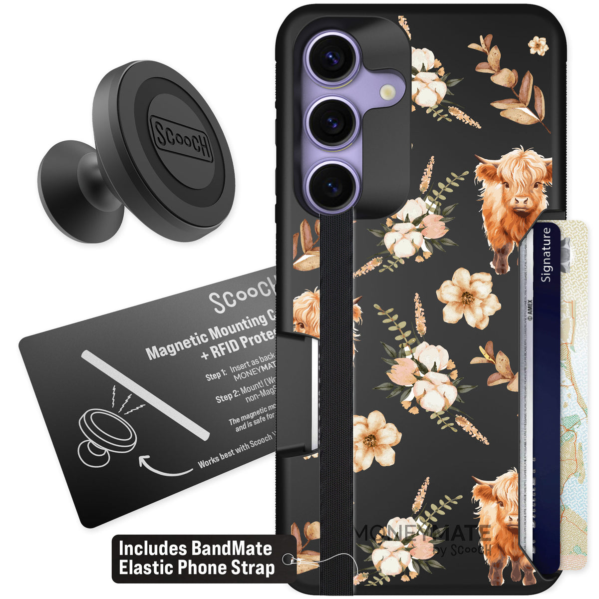 Scooch Moneymate Baby Cow for Galaxy S25 — Starter Bundle