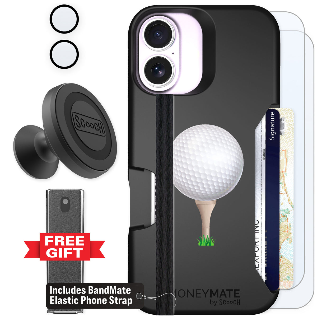 Scooch Moneymate Tee Time for iPhone 17 — Defender Bundle