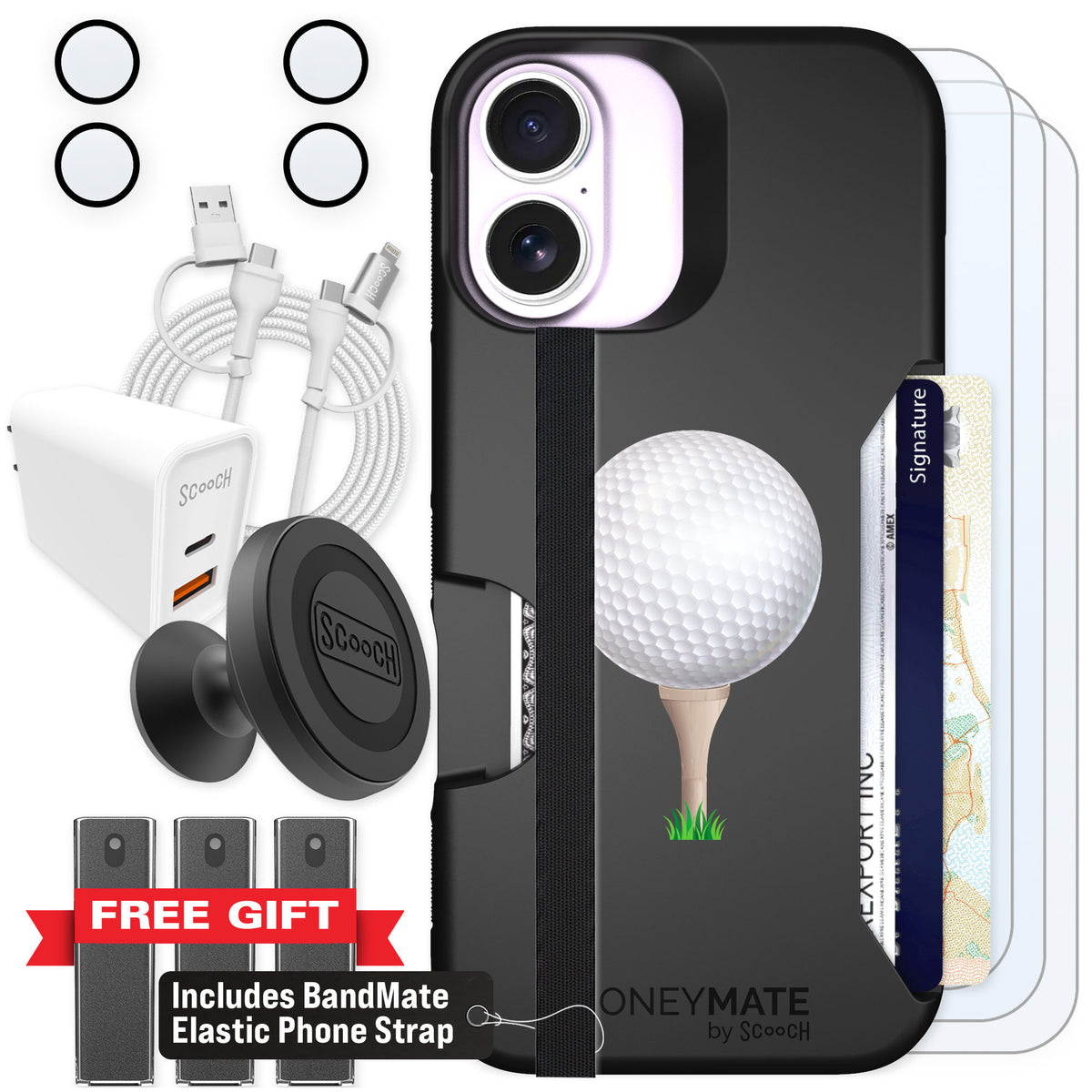 Scooch Moneymate Tee Time for iPhone 17 — Ultimate Bundle