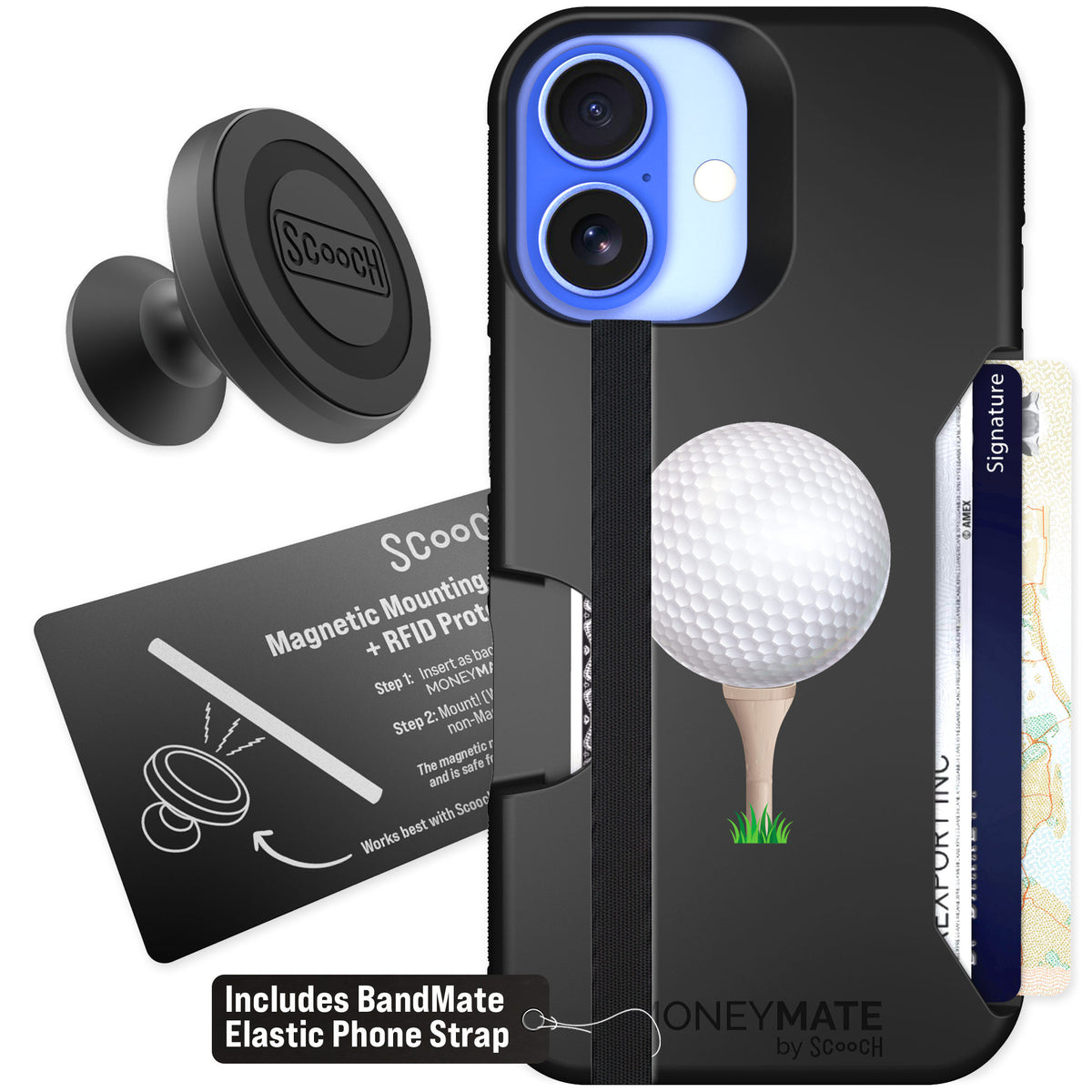 Scooch Moneymate Tee Time for iPhone 16 — Starter Bundle