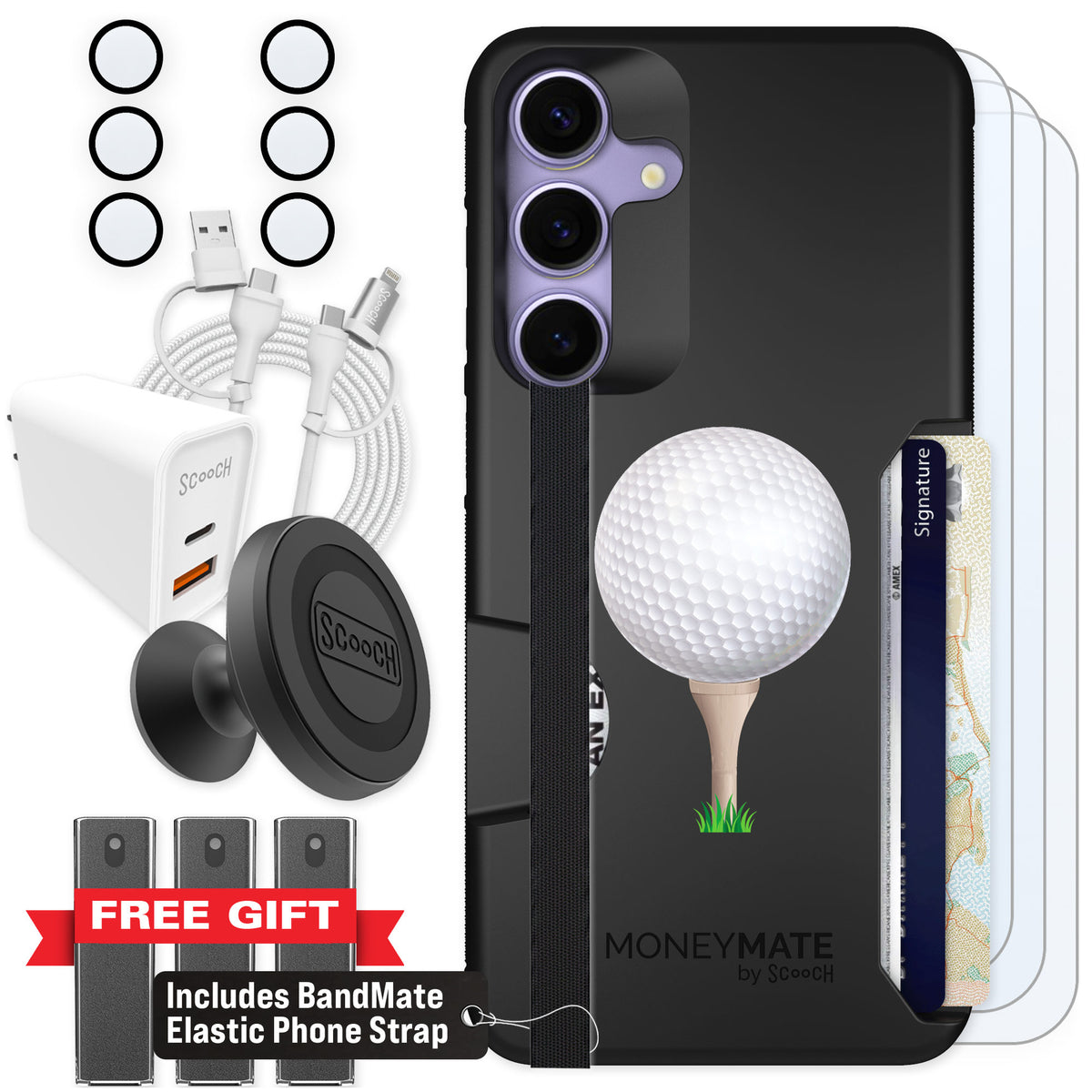Scooch Moneymate Tee Time for Galaxy S25+ — Ultimate Bundle