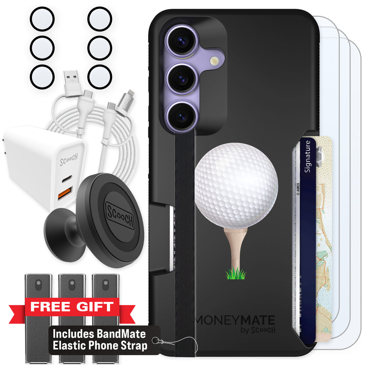 Scooch Moneymate Tee Time for Galaxy S25 — Ultimate Bundle