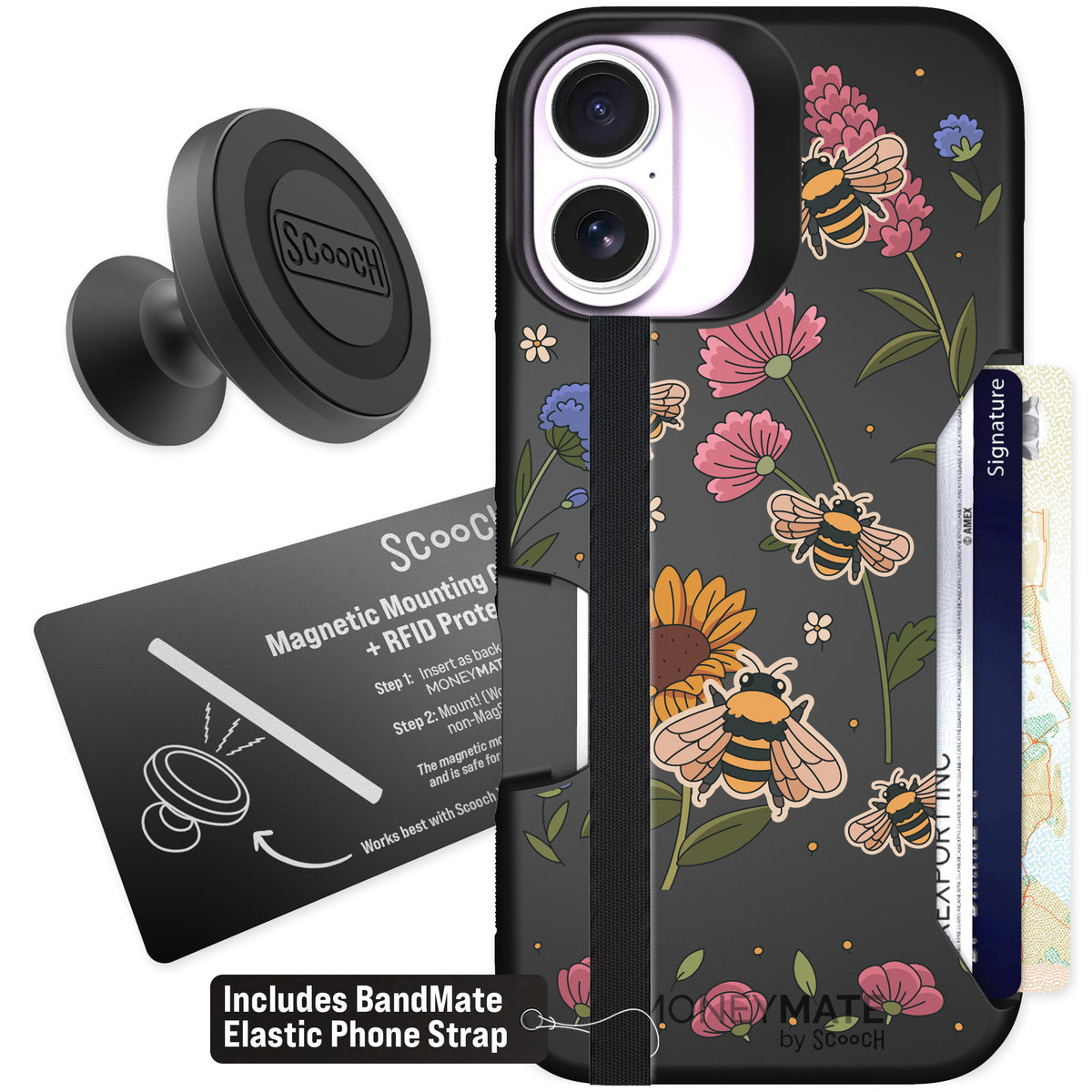 Scooch Moneymate Bee Happy for iPhone 17 — Starter Bundle