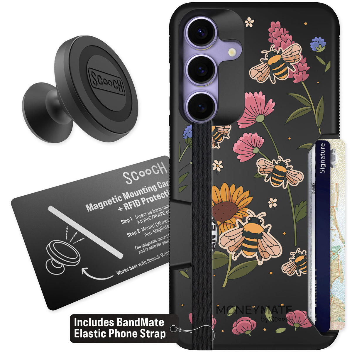 Scooch Moneymate Bee Happy for Galaxy S25+ — Starter Bundle