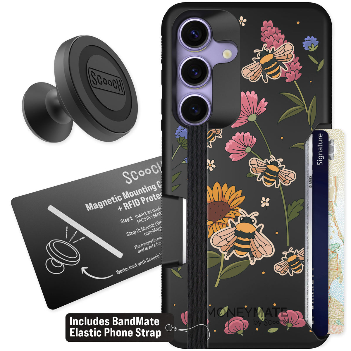 Scooch Moneymate Bee Happy for Galaxy S25 — Starter Bundle