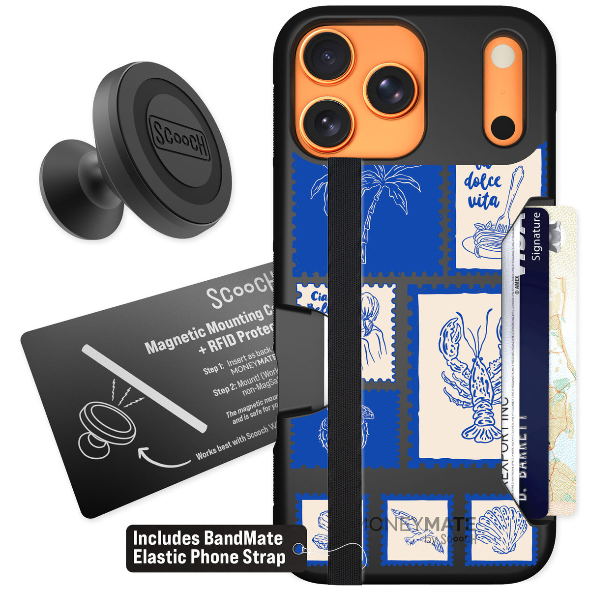 Scooch Moneymate Euro Summer for iPhone 17 Pro Max — Starter Bundle