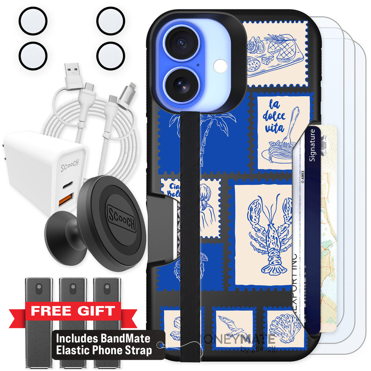 Scooch Moneymate Euro Summer for iPhone 16 — Ultimate Bundle