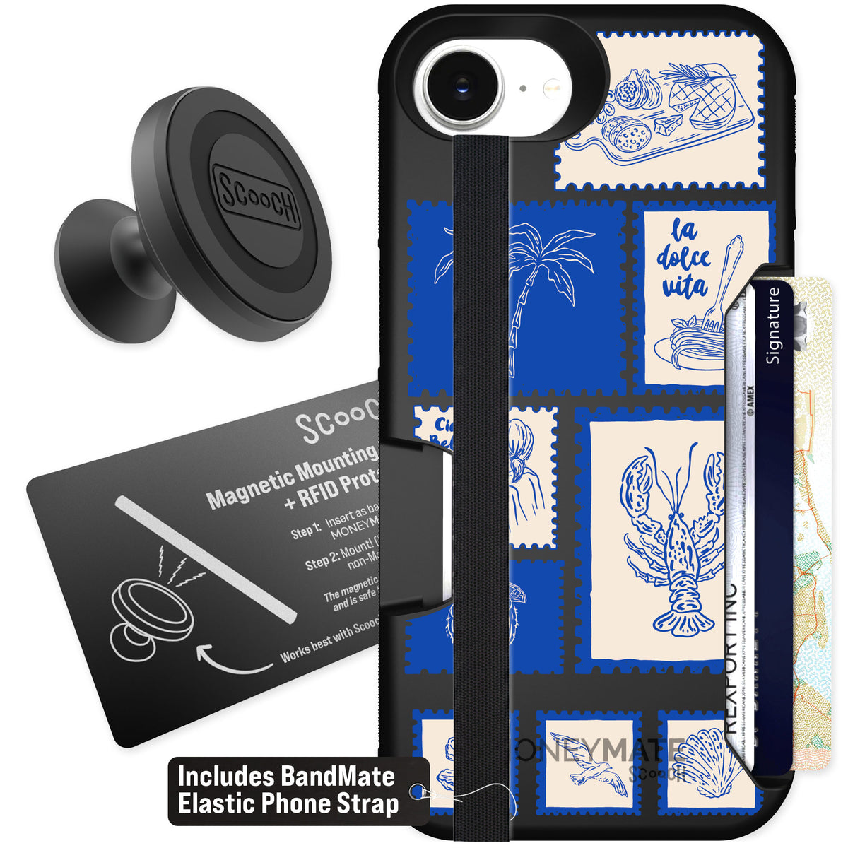 Scooch Moneymate Euro Summer for iPhone 16e — Starter Bundle
