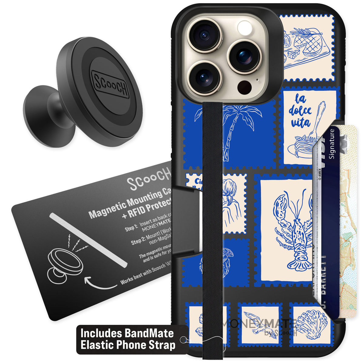 Scooch Moneymate Euro Summer for iPhone 15 Pro Max — Starter Bundle