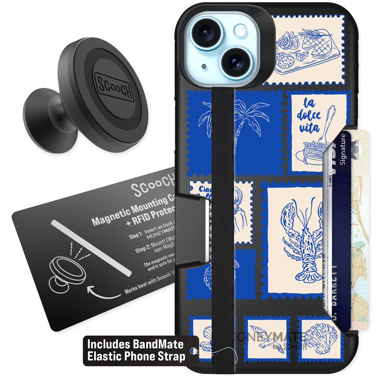 Scooch Moneymate Euro Summer for iPhone 14 Plus — Starter Bundle