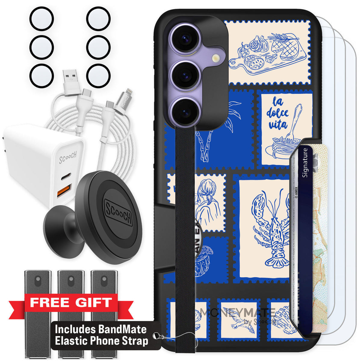 Scooch Moneymate Euro Summer for Galaxy S25+ — Ultimate Bundle