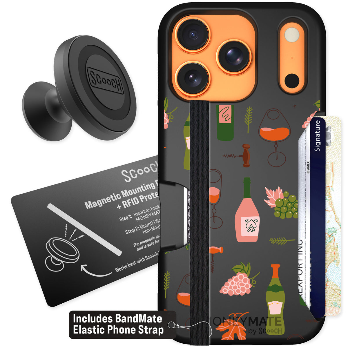 Scooch Moneymate Vino Vibes for iPhone 17 Pro — Starter Bundle