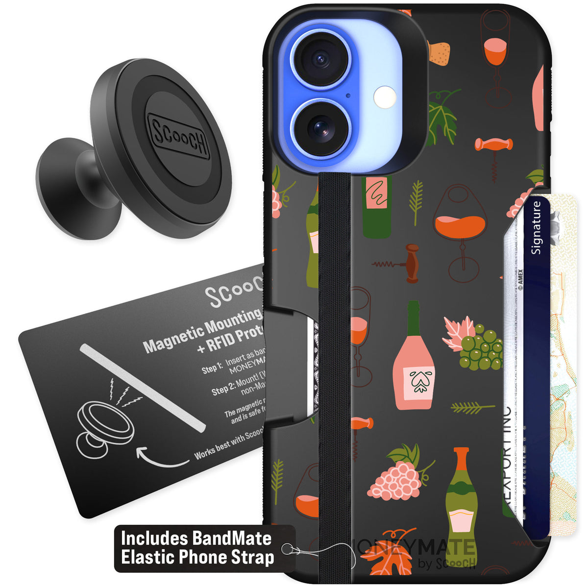 Scooch Moneymate Vino Vibes for iPhone 16 — Starter Bundle