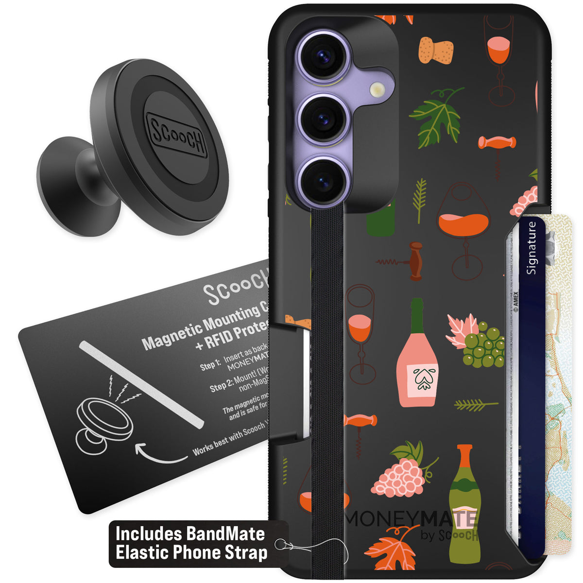 Scooch Moneymate Vino Vibes for Galaxy S25 — Starter Bundle