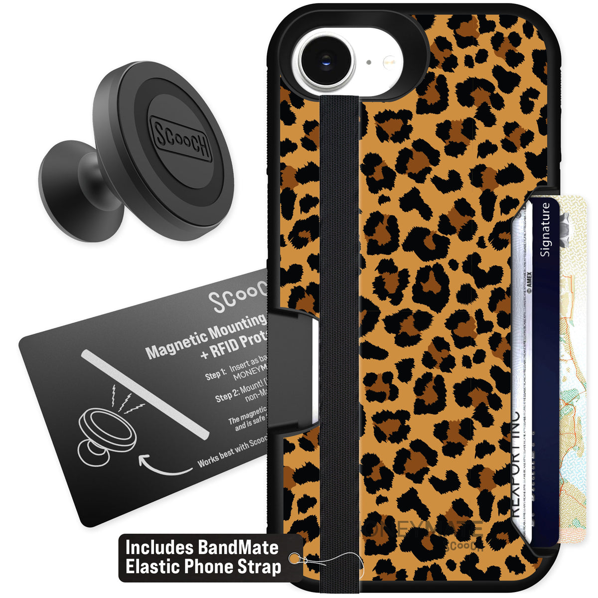 Scooch Moneymate Fierce Feline for iPhone 16e — Starter Bundle