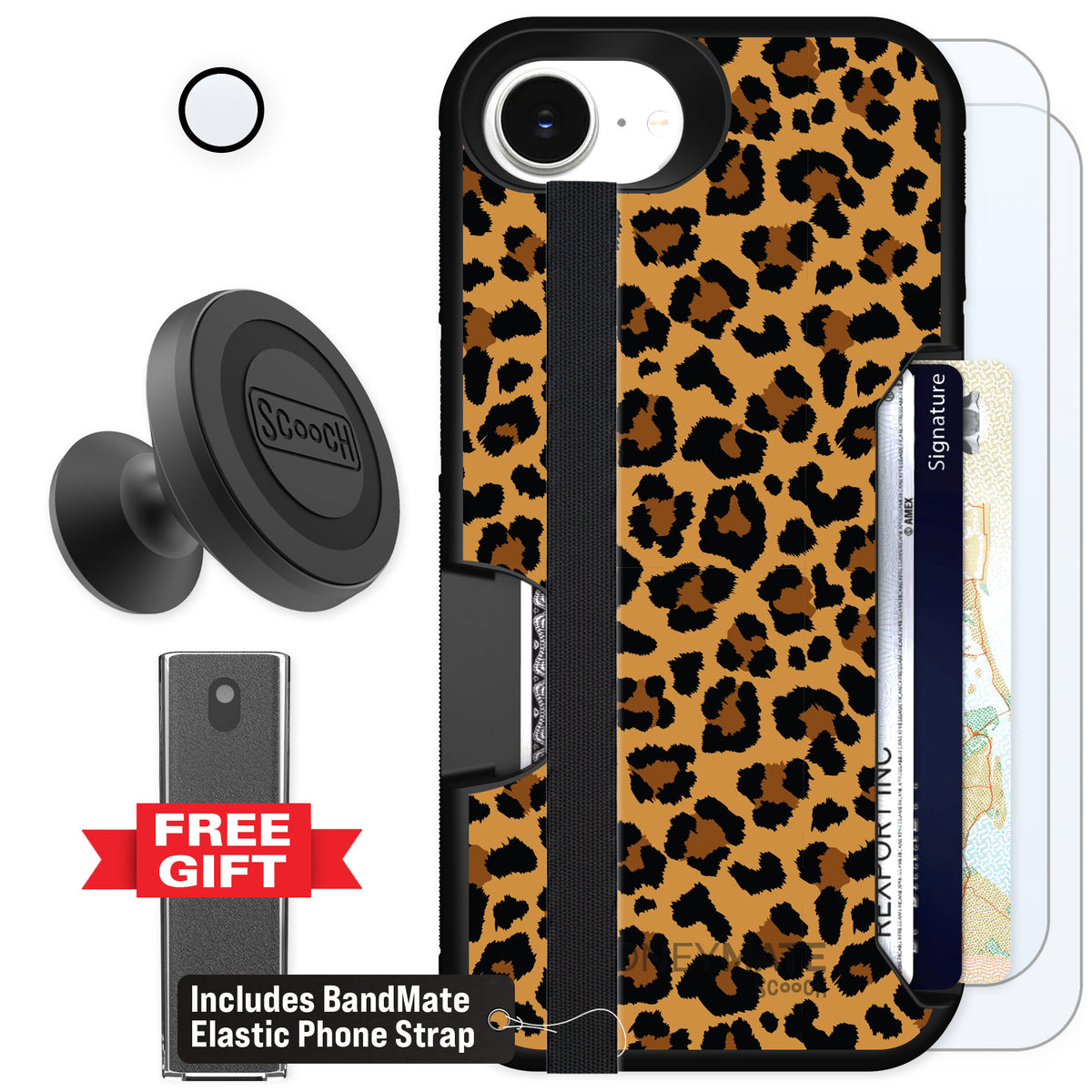 Scooch Moneymate Fierce Feline for iPhone 16e — Defender Bundle