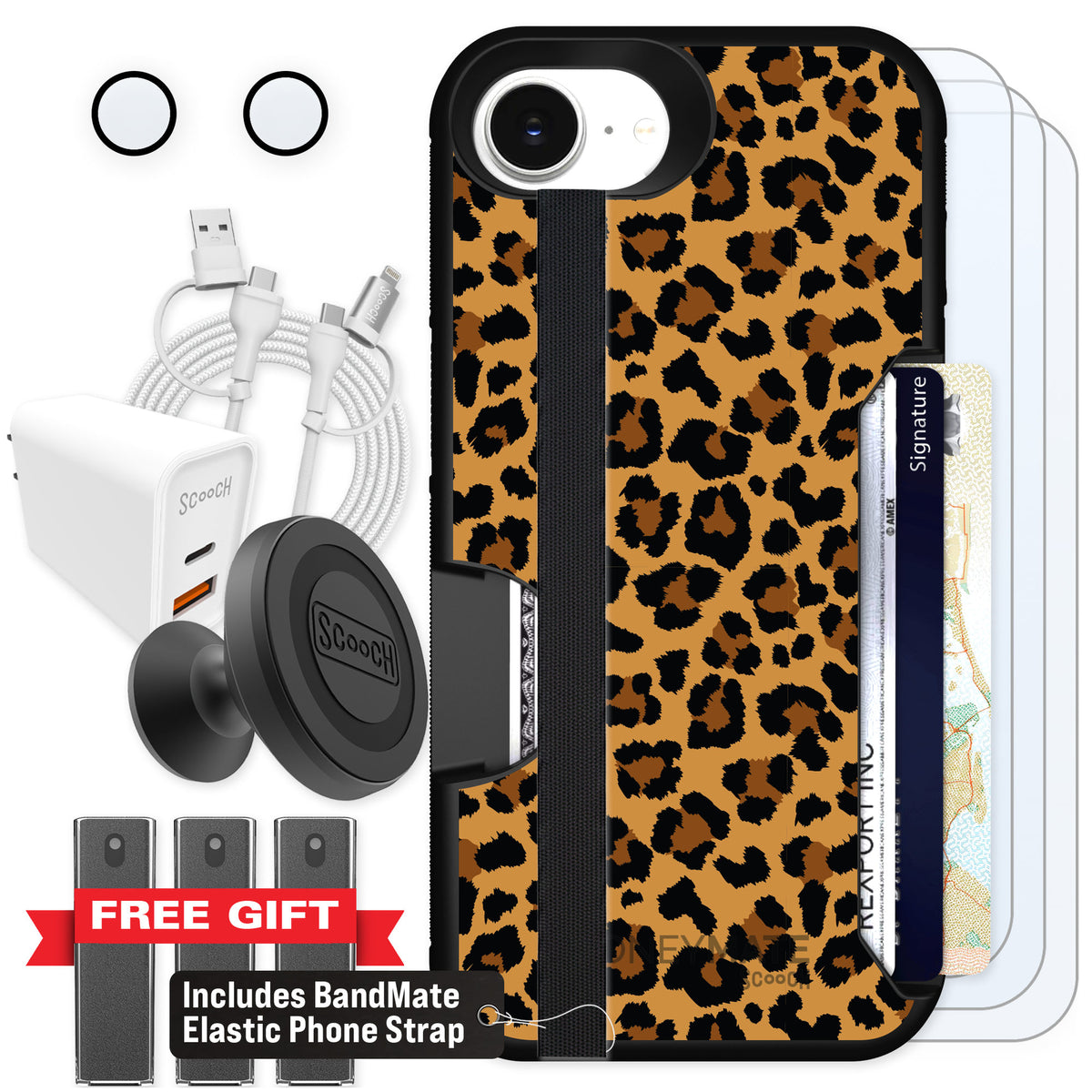 Scooch Moneymate Fierce Feline for iPhone 16e — Ultimate Bundle