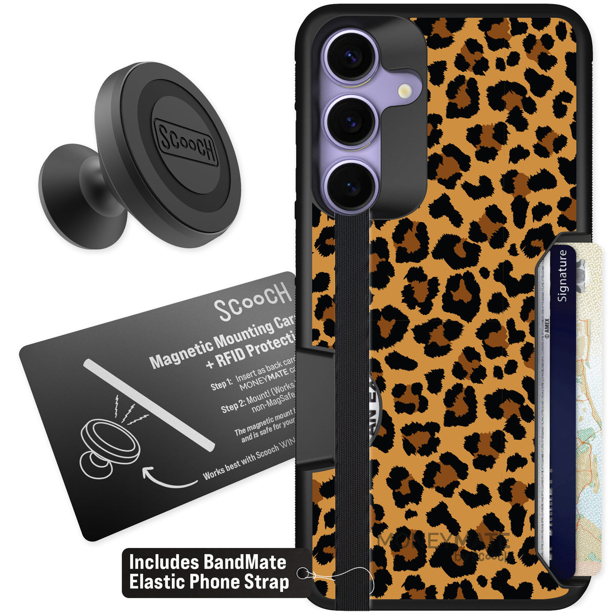 Scooch Moneymate Fierce Feline for Galaxy S25+ — Starter Bundle