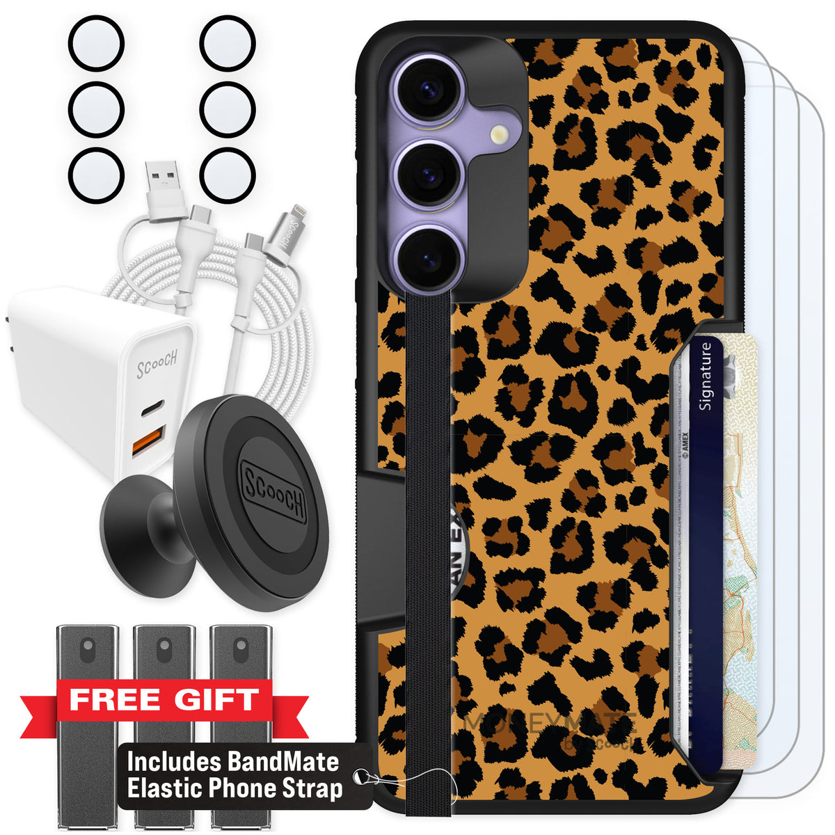 Scooch Moneymate Fierce Feline for Galaxy S25+ — Ultimate Bundle