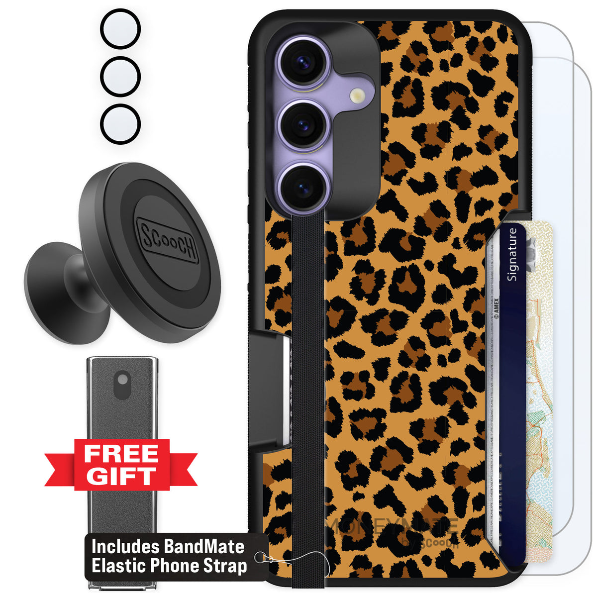 Scooch Moneymate Fierce Feline for Galaxy S25 — Defender Bundle
