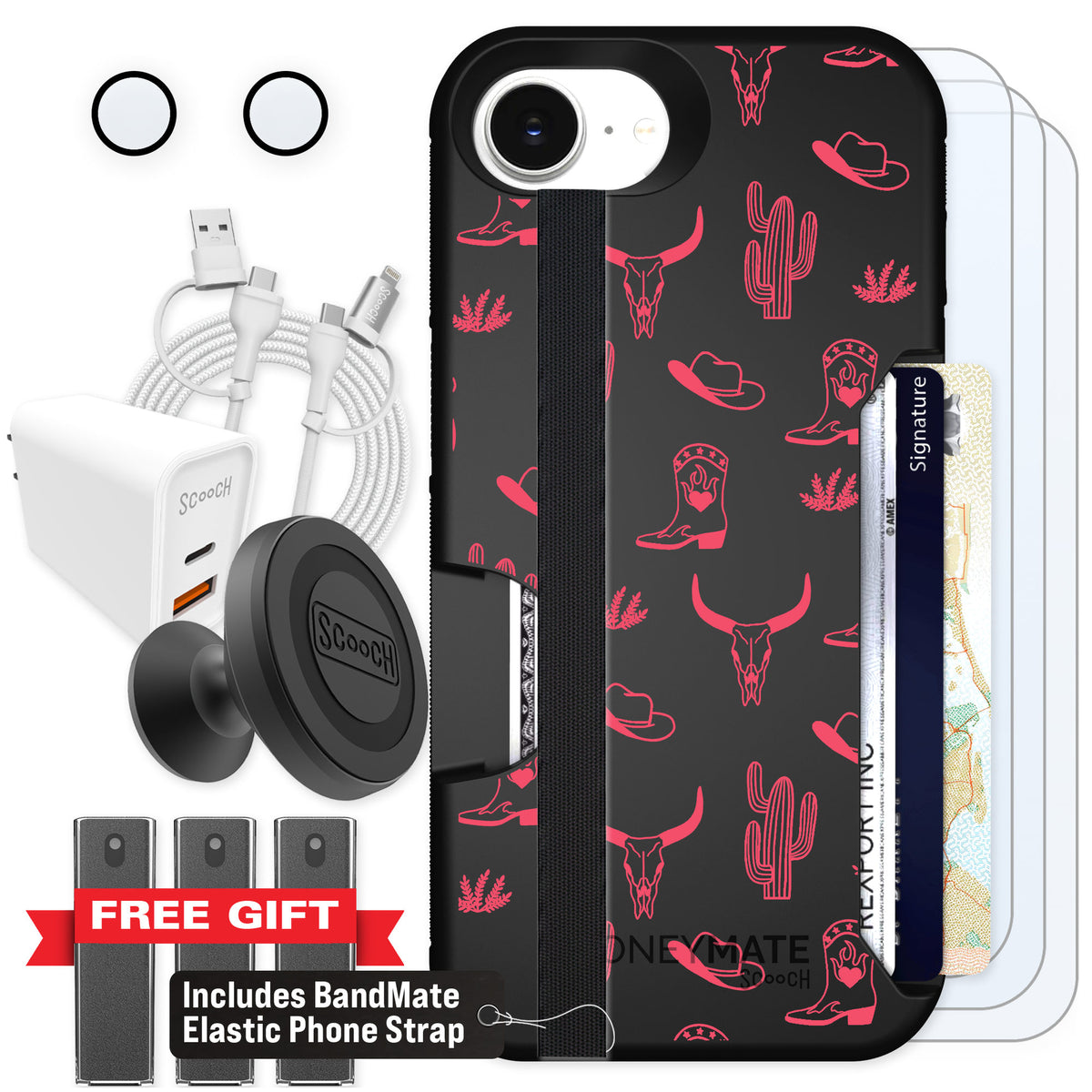 Scooch Moneymate Howdy Honey for iPhone 17e — Ultimate Bundle