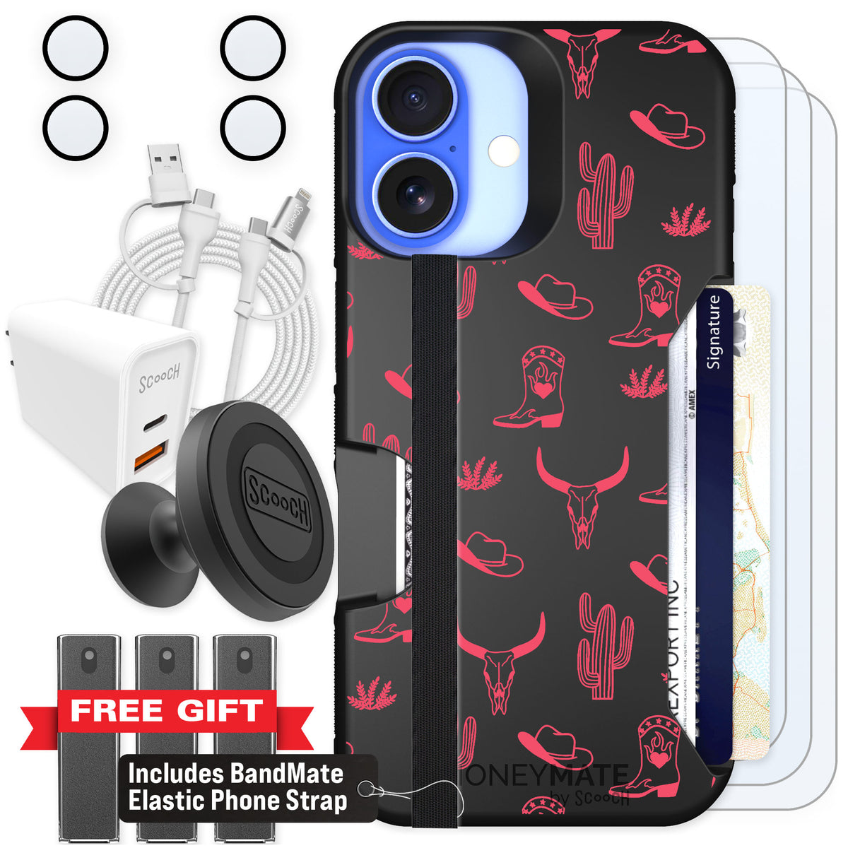 Scooch Moneymate Howdy Honey for iPhone 16 — Ultimate Bundle