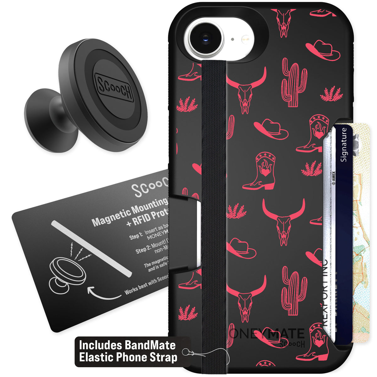 Scooch Moneymate Howdy Honey for iPhone 16e — Starter Bundle