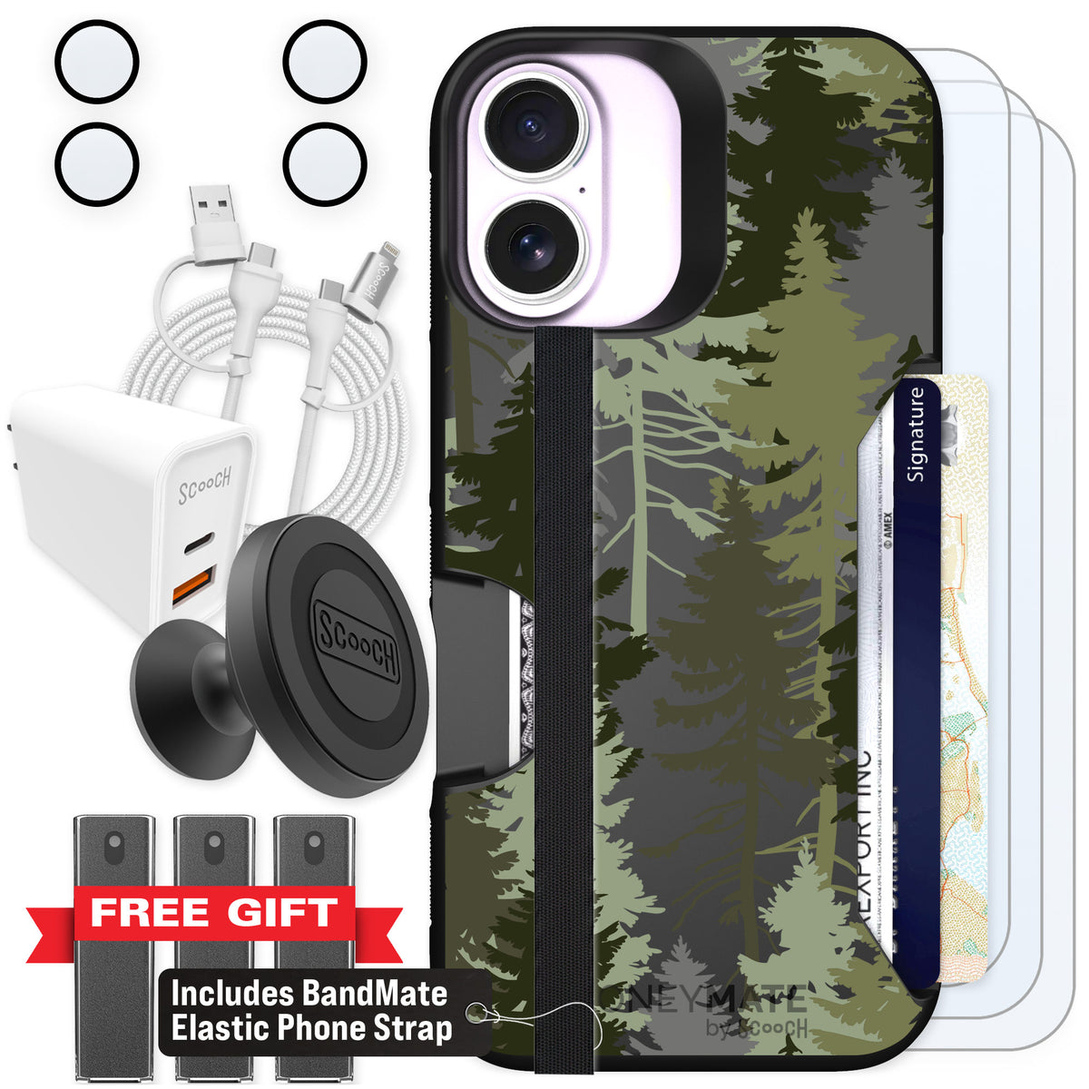 Scooch Moneymate Hidden Pines for iPhone 17 — Ultimate Bundle